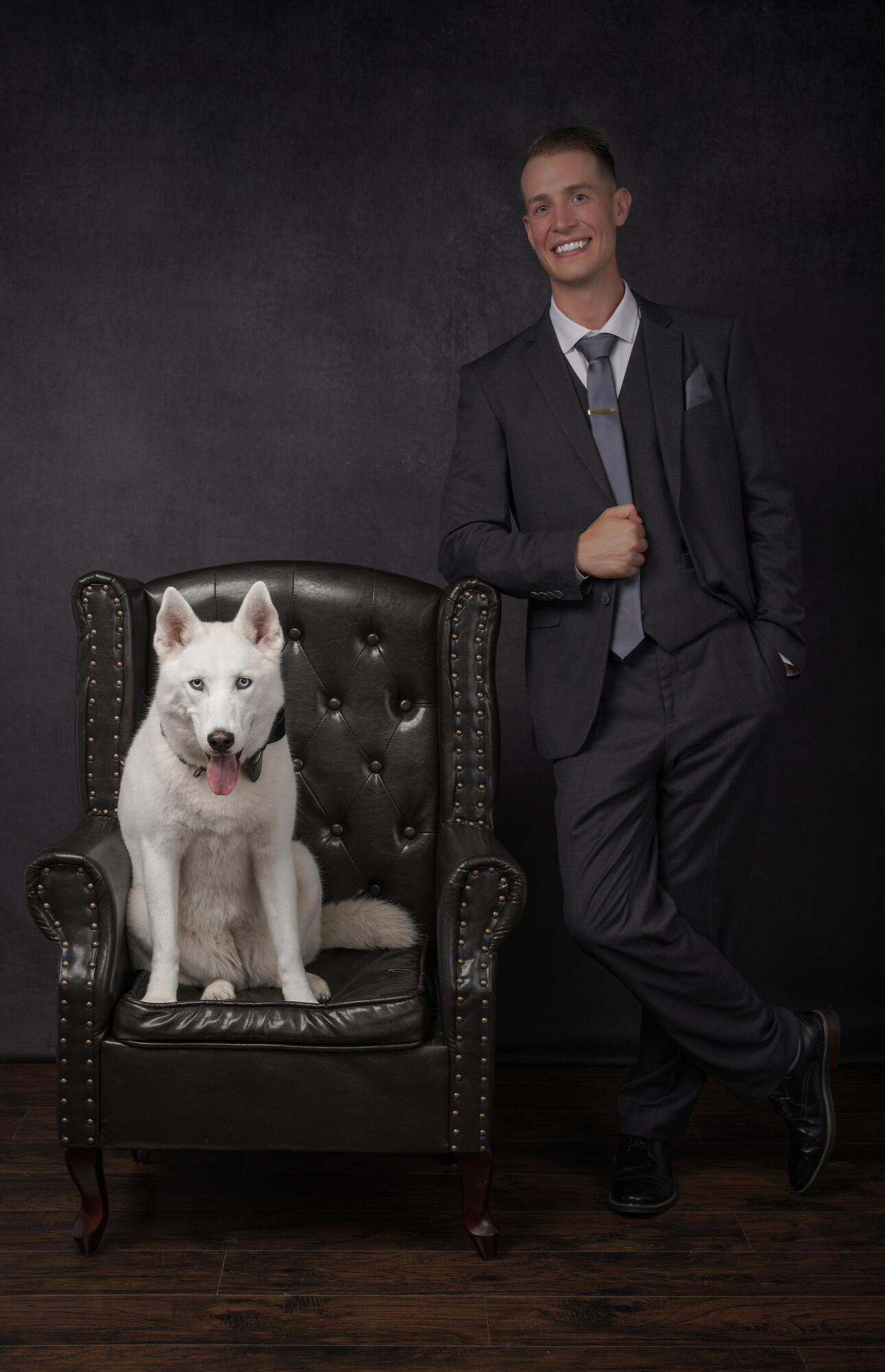 Tom Grylka and Zoey – Tom’s Dogs LLC Founder and Chief Pack Leader Tom’s Dogs LLC founder Tom Grylka with Zoey the Husky, showcasing the structured, enrichment-focused dog care behind the company.
